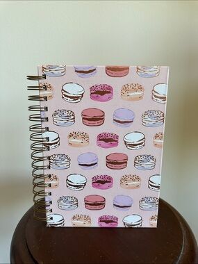 Pink Macaron Spiral Notebook - Decorative Hardcover Journal